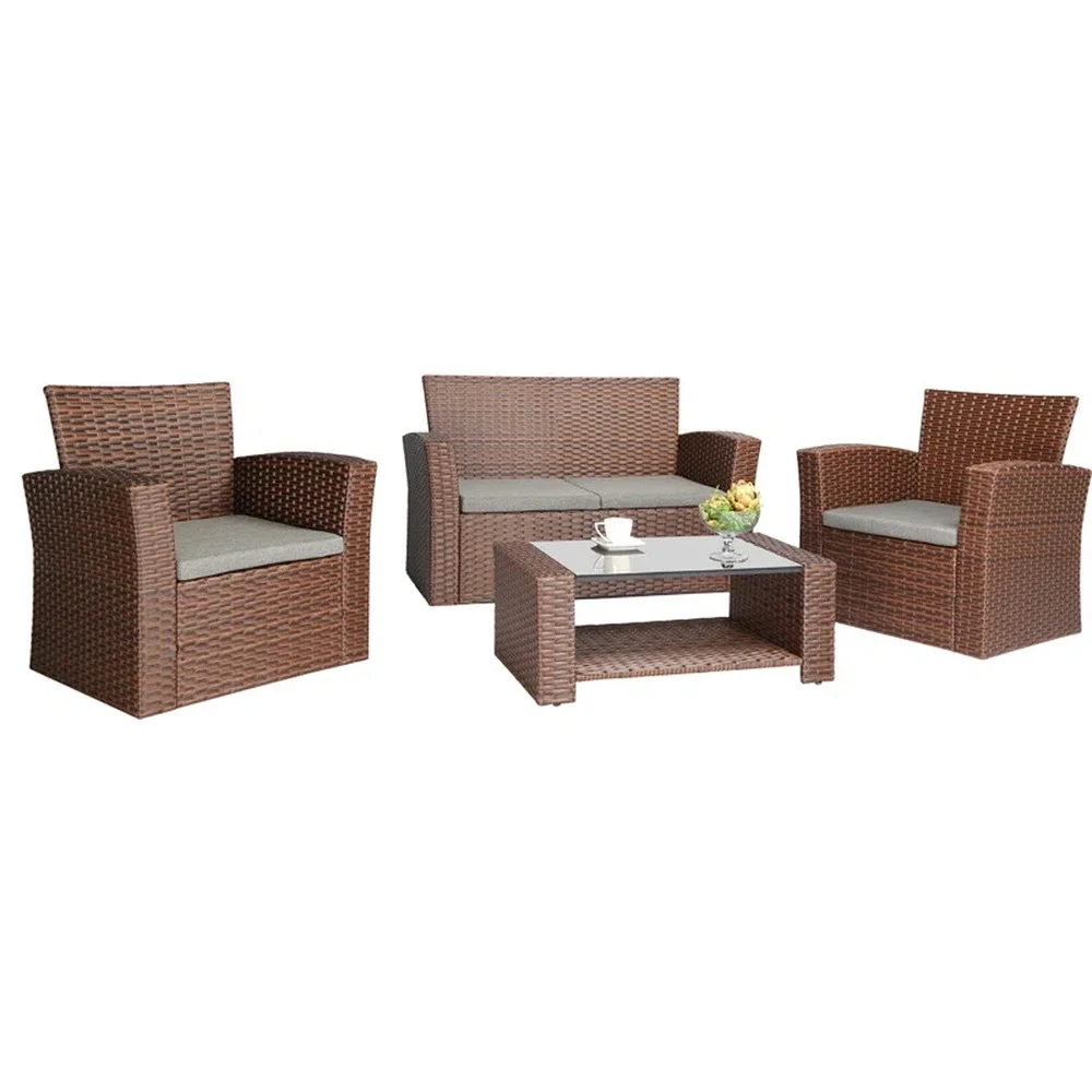 Charmain 4 - Person Outdoor Seating Group with Cushions